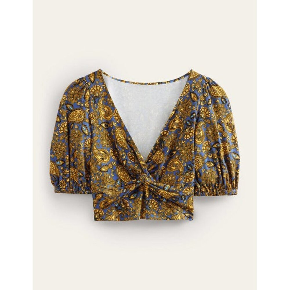 NWT Boden Print Twist Detail Top 10